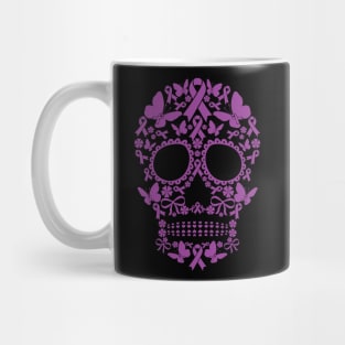 Tattoo Skull Pancreatic Cancer Awareness Halloween Mug